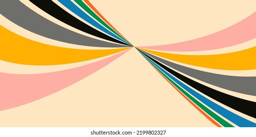 Retro Groovy Background. 70's Vibes Vector Design. Trendy Y2k Backdrop . Funky Retro Wallpaper.