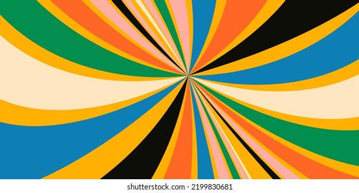 Retro Groovy Background. 70's Vibes Vector Design. Trendy Y2k Backdrop . Funky Retro Wallpaper.