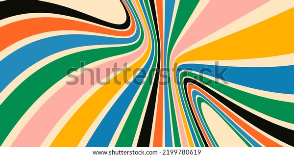 Retro Groovy Background 70s Vibes Vector Stock Vector (Royalty Free ...