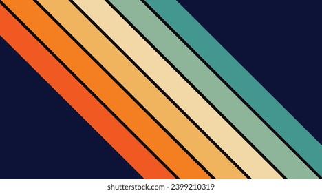 Retro groovy background. Abstract colorful and textured wavy shapes design.