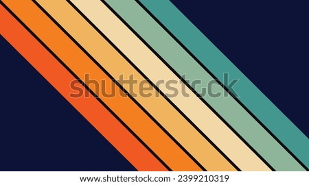 Retro groovy background. Abstract colorful and textured wavy shapes design.