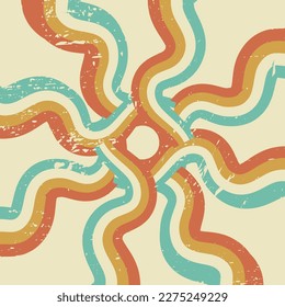 Fondo retro de groovía. Resumen de diseño de formas onduladas y texturadas
