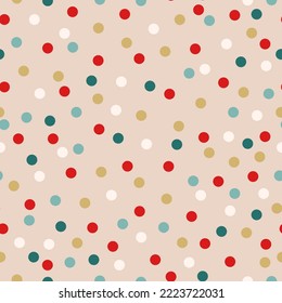 Retro Groovy Christmas festive winter holidays seamless pattern digital paper repeating background for wrapping paper, stationery, fabric,wallpaper