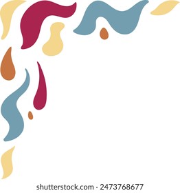 Retro Groovy Eckumrandung im Abstrakten Stil. Vektorillustration auf weißem Hintergrund.
