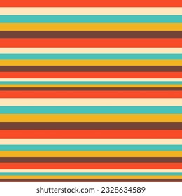 Retro Groovy Horizontal Stripes Background