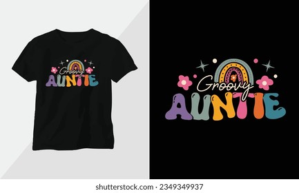Retro Groovy Inspirational T-shirt Design with retro style