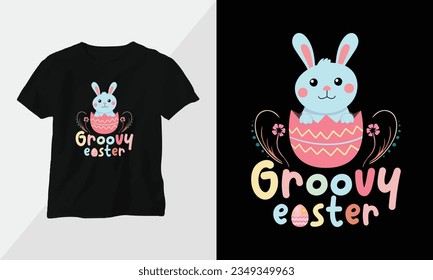 Retro Groovy Inspirational T-shirt Design with retro style