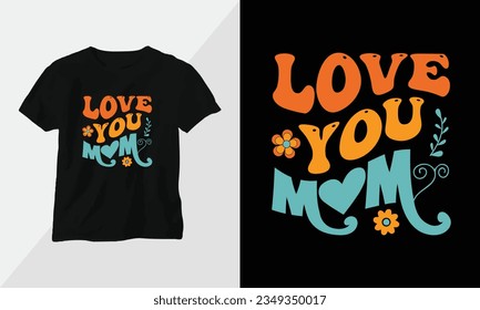 Retro Groovy Inspirational T-shirt Design with retro style