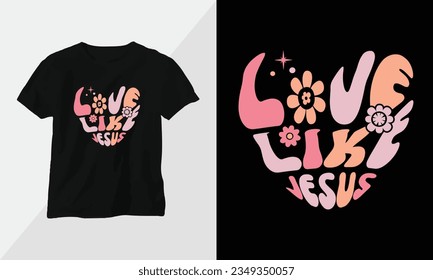 Retro Groovy Inspirational T-shirt Design with retro style svg