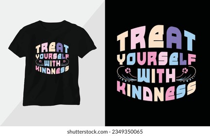 Retro Groovy Inspirational T-shirt Design with retro style