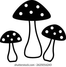 retro groovy mushrooms vector cartoon.