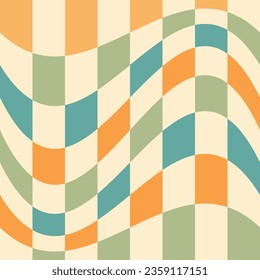 RETRO GROOVY POLA BACKGROUND VECTOR