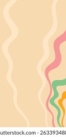 Retro Groovy Psychedelic Wave Background for Instagram Stories