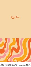 Retro Groovy Psychedelic Wave Background for Instagram Stories