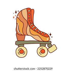 Retro Groovy Walzen. Hippie und Boho Stil.
