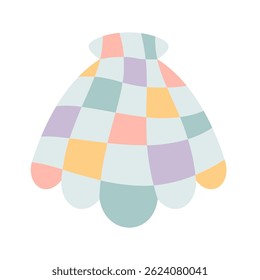 Retro groovy seashell, isolated cartoon sea object. Ocean hand drawn vector illustration in flat style	