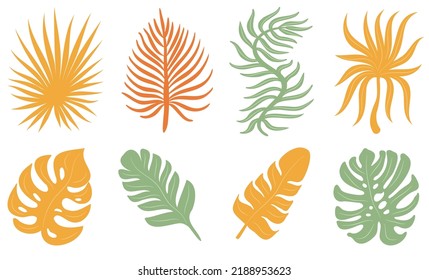 retro groovy summer tropic palm tree