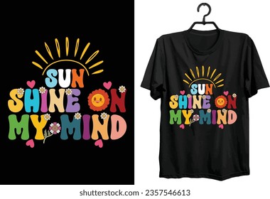 Retro Groovy Summer T-shirt Design. Funny Gift Item Groovy Summer T-shirt Design For All People.