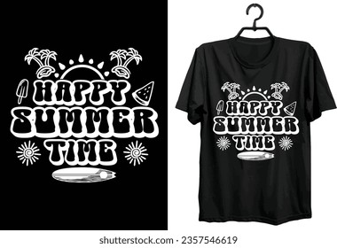 Retro Groovy Summer T-shirt Design. Funny Gift Item Groovy Summer T-shirt Design For All People.