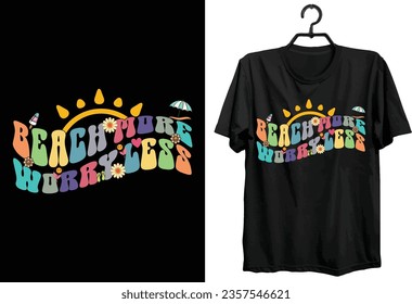 Retro Groovy Summer T-shirt Design. Funny Gift Item Groovy Summer T-shirt Design For All People.