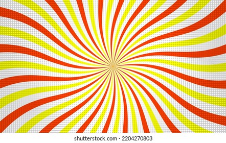 Retro groovy sunburst spiral. vector background in retro style for your design. abstract wallpaper