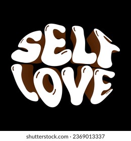 retro groovy typography illustration print with inspirational slogan. graphic t shirt or sticker