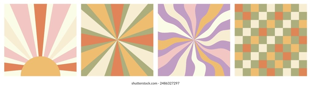 Retro Groovy Wallpaper Patterns collection