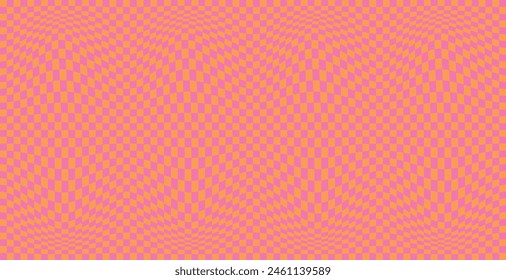 Retro Groovy Wavy Psychedelic Checkerboard Check Y2K 90s Phone Case Background Stationary Fashion Textile Repeat Pattern. vector illustration. eps 10