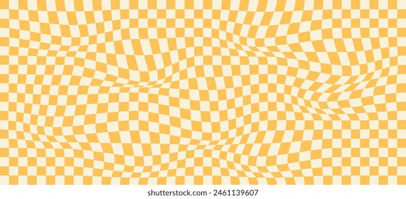 Retro Groovy Wavy Psychedelic Checkerboard Check Y2K 90s Phone Case Background Stationary Fashion Textile Repeat Pattern. vector illustration. eps 10