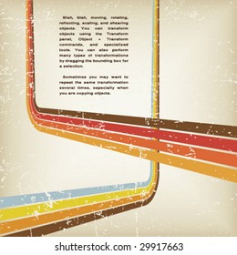 retro grunge abstract vector background with lines