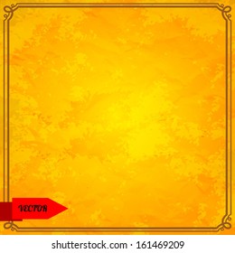 Retro grunge background with frame - vector