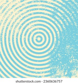 Retro grunge background. Groovy ornament. Retro groovy grunge. Blue wallpaper. 60s and 70s groovy vintage style. Grunge hipppie wallpaper. Y2k trendy style. Nostalgia for the 70s.