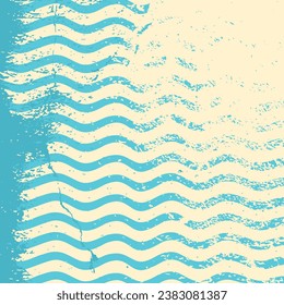 Retro grunge background. Groovy ornament. Retro groovy grunge. Blue wallpaper. 60s and 70s groovy vintage style. Grunge hipppie wallpaper. Y2k trendy style. Nostalgia for the 70s.