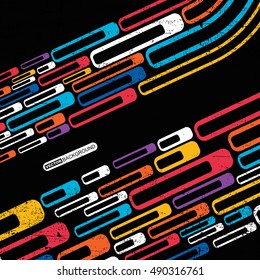 Retro grunge background with lines. Vector illustration