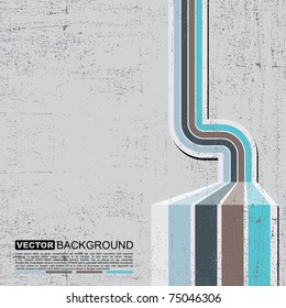 Retro grunge background - vector