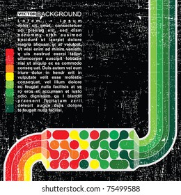 Retro grunge background - vector