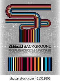 Retro grunge background - vector