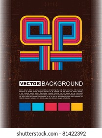 Retro grunge background - vector