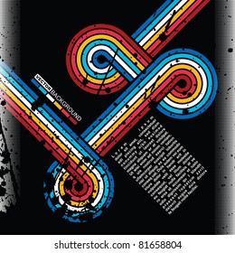 Retro grunge background - vector