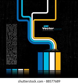 Retro grunge background - vector