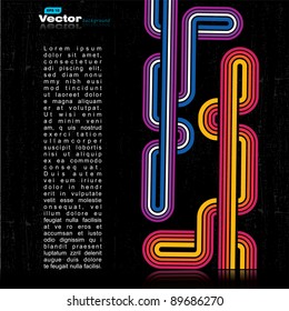 Retro grunge background - vector