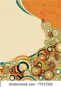 Retro grunge background, vector illustration