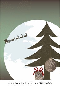 retro grunge christmas background