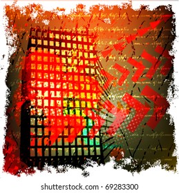 retro grunge city background