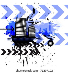 retro grunge city background
