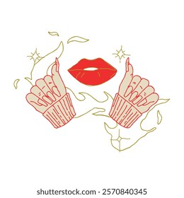 Retro Grunge Collage Sticker with Textured Aesthetic