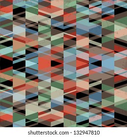 Retro grunge geometric background.Vector EPS10