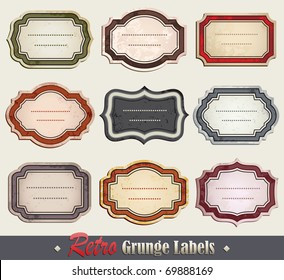 Retro Grunge Labels