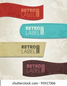 Retro grunge labels