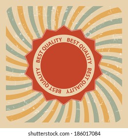 Retro Grunge Quality Label Vector Illustration